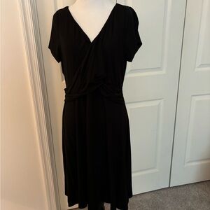 LOFT Black Midi Dress